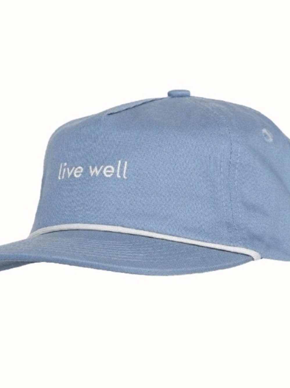 Live Well Embroidered Light Blue Baseball Cap